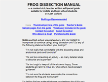 Tablet Screenshot of frogdissectionlab.com